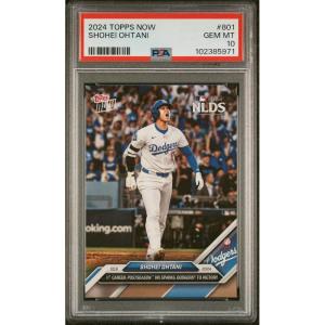 imageGraded 2024 Topps Now Shohei Ohtani 801 First Career Post Season Home Run Baseball Card PSA 10 Gem Mint