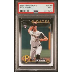 imageGraded 2024 Topps Update Paul Skenes US100 Rookie RC Baseball Card PSA 9 Mint