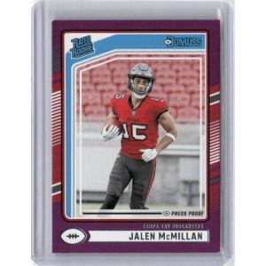 imageVintage 2024 Donruss Press Proof Purple Jalen McMillan 388 Rookie RC Football Card
