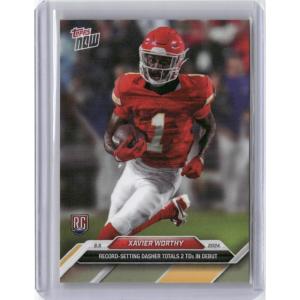 imageVintage 2024 Topps Now Xavier Worthy 1 Rookie RC Football Card