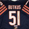 imageAutographedSigned Dick Butkus Chicago Blue Football Jersey JSA COA