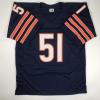 imageAutographedSigned Dick Butkus Chicago Blue Football Jersey JSA COA