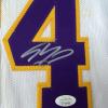 imageAutographedSigned Shaquille Shaq ONeal Los Angeles LA White Basketball Jersey JSA COA