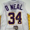 imageAutographedSigned Shaquille Shaq ONeal Los Angeles LA White Basketball Jersey JSA COA