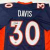 imageAutographedSigned Terrell Davis Denver Blue Football Jersey Beckett BAS COA
