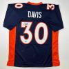 imageAutographedSigned Terrell Davis Denver Blue Football Jersey Beckett BAS COA