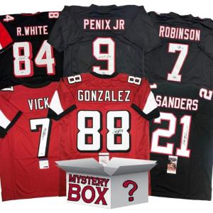 imageAutographedSigned Atlanta Football Jersey Mystery Box with PSA JSA or Beckett COA