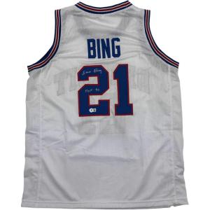 imageAutographedSigned Dave Bing HOF 90 Detroit White Basketball Jersey Beckett BAS COA