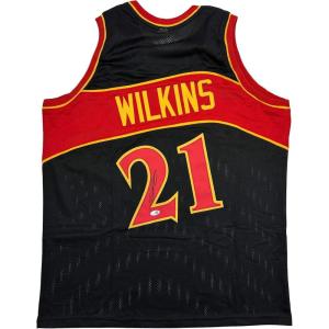 imageAutographedSigned Dominique Wilkins Atlanta Black Basketball Jersey JSA COA