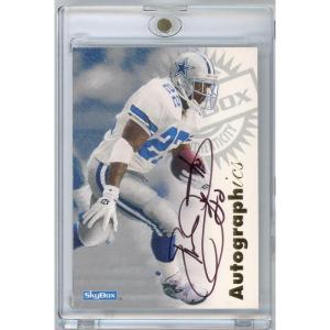image1997 Skybox Emmitt Smith Autographics On Card Auto Dallas Cowboys Football Card