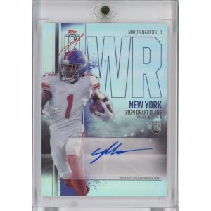image2024 Topps Malik Nabers RCVMN Signature Class Chrome Autograph Variation Rookie RC Football Card