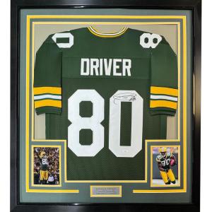 imageFramed AutographedSigned Donald Driver 35x39 Green Bay Green Football Jersey JSA COA