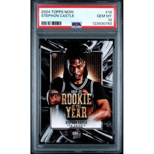 imageGraded 2024 Topps Now Stephon Castle 14 Rookie RC Basketball Card PSA 10 Gem Mint