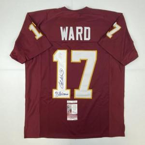 imageAutographedSigned Charlie Ward 93 Heisman Florida State FSU Maroon College Football Jersey JSA COA
