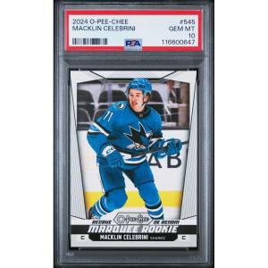 imageGraded 2024 Upper Deck OPeeChee Macklin Celebrini 545 Rookie RC Hockey Card PSA 10 Gem Mint