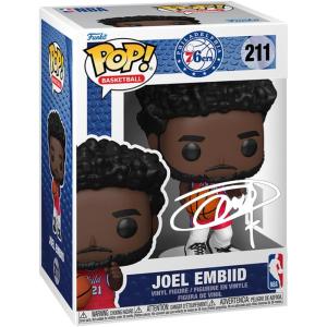 imageJoel Embiid 211 Statement Edition Facsimile Signed Reprint Laser Autographed Funko POP Basketball NBA Philadelpha 76ers Sixers Figurine with Protector Case