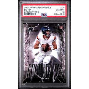imageGraded 2024 Topps Resurgence Bo Nix C8 Conductors Rookie RC Football Card PSA 10 Gem Mint