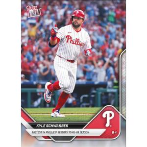 image2025 Topps Now Kyle Schwarber 515 Fastest in Phillies History to 40 HR Season Philadelphia Phillies Baseball Card
