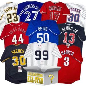 imageCurrent AllStars AutographedSigned Baseball Jersey Mystery Box with PSA JSA or Beckett COA