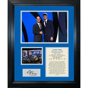 imageFramed Cooper Flagg 2025 NBA Draft 1st Pick Dallas Mavericks Facsimile Laser Engraved Signature Auto Basketball 11quotx14quot Photo Sig Collage