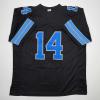 imageAutographedSigned AmonRa St Brown Detroit Black Football Jersey Beckett BAS COA