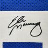imageFramed Facsimile Autographed Eli Manning 35x39 New York Blue Reprint Laser Auto Football Jersey