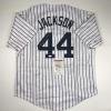 imageAutographedSigned Reggie Jackson New York NY Pinstripe Baseball Jersey JSA COA