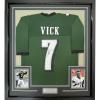 imageFramed AutographedSigned Michael Mike Vick 33x42 Philadelphia Green Football Jersey PSADNA COA