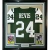 imageFramed Facsimile Autographed Darrelle Revis 35x39 New York Green Reprint Laser Auto Football Jersey