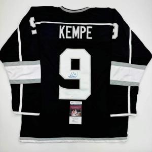 imageAutographedSigned Adrian Kempe Los Angeles LA Black Hockey Jersey JSA COA
