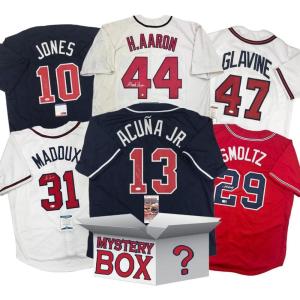 imageAutographedSigned Atlanta Baseball Jersey Mystery Box with PSA JSA or Beckett COA