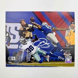 imageAutographedSigned Odell Beckham Jr The Catch New York Giants 8x10 Football Photo Beckett BAS COA