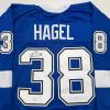 imageAutographedSigned Brandon Hagel Tampa Bay Blue Hockey Jersey JSA COA