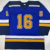 imageAutographedSigned Brett Hull St Louis Blue Yellow Numbers Hockey Jersey JSA COA