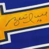 imageAutographedSigned Brett Hull St Louis Blue Yellow Numbers Hockey Jersey JSA COA