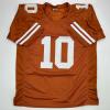 imageFacsimile Autographed Vince Young Texas Orange Reprint Laser Auto College Football Jersey Size Mens XL