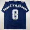 imageFacsimile Autographed Troy Aikman Dallas Blue Reprint Laser Auto Football Jersey Size Mens XL