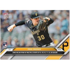 image2024 Topps Now Paul Skenes 407 Rookie RC Pittsburgh Pirates Baseball Card