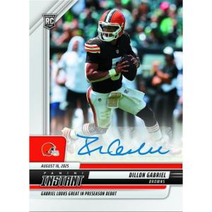 image2025 Panini Instant NFL Dillon Gabriel 29 Auto 99 Cleveland Browns Rookie RC Football Card