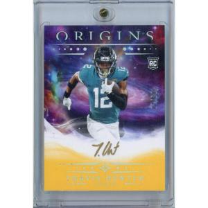 image2025 Panini Origins Travis Hunter RATHU 0210 Gold Auto Rookie RC Football Card