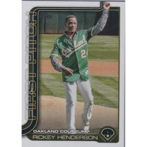 image2025 Topps Series 2 Rickey Henderson FP23 First Pitch Oakland Athletics Baseball Card
