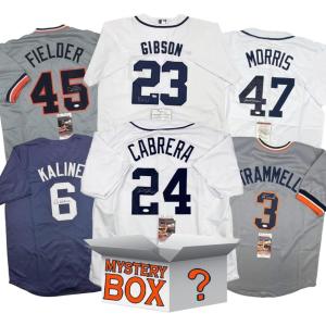 imageAutographedSigned Detroit Baseball Jersey Mystery Box with PSA JSA or Beckett COA