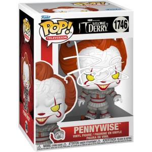 imageBill Skarsgard Pennywise the Dancing Clown 1746 Facsimile Signed Reprint Laser Autographed Funko POP Movies IT Welcome To Derry Figurine with Protector Case