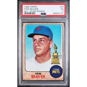 imageGraded 1968 Topps Tom Seaver 45 All Star Rookie Baseball Card PSA 5 EX