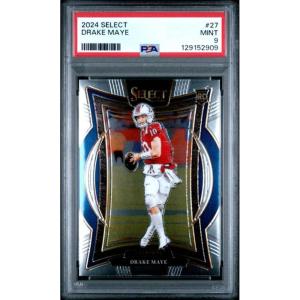 imageGraded 2024 Panini Select Drake Maye 27 Rookie RC Football Card PSA 9 Mint