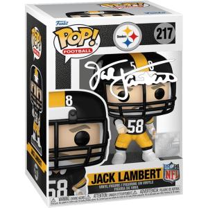imageJack Lambert 217 Facsimile Signed Reprint Laser Autographed Funko POP Football NFL Pittsburgh Steelers Figurine with Protector Case