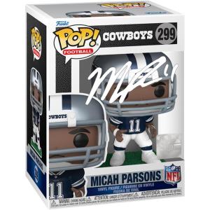 imageMicah Parsons 299 Facsimile Signed Reprint Laser Autographed Funko POP Football NFL Dallas Cowboys Figurine with Protector Case