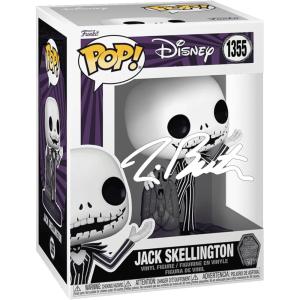 imageTim Burton Jack Skellington 1355 in Graveyard Facsimile Signed Reprint Laser Autographed Funko POP Movies NBC Nightmare Before Christmas Figurine with Protector Case
