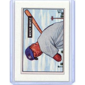 imageVintage 1989 Bowman 1951 Bowman Mickey Mantle Reprint Baseball Card