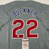 imageAutographedSigned Bill Buckner Chicago Grey Baseball Jersey JSA COA